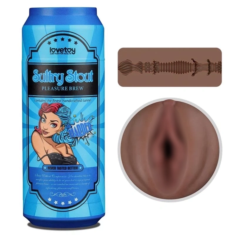Мастурбатор в банке "Lovetoy Sultary Stout" реалистичная вагина мулатка 