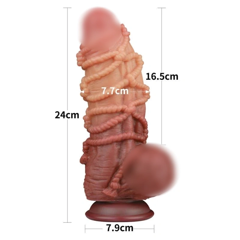 Фаллоимитатор с имитацией шибари "Nature Cock 9,5" супер реалистичный 